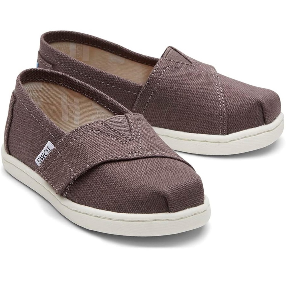 TOMS Kids Unisex Alpargata 2.0 
Ash Canvas size 3 Big Kid boys girls